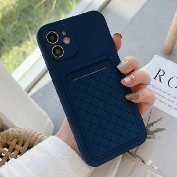 ⚠️Clearance💙iPhone 13/Pro/Pro Max Woven Pattern Card Slot Royal Blue - Picture 3 of 4